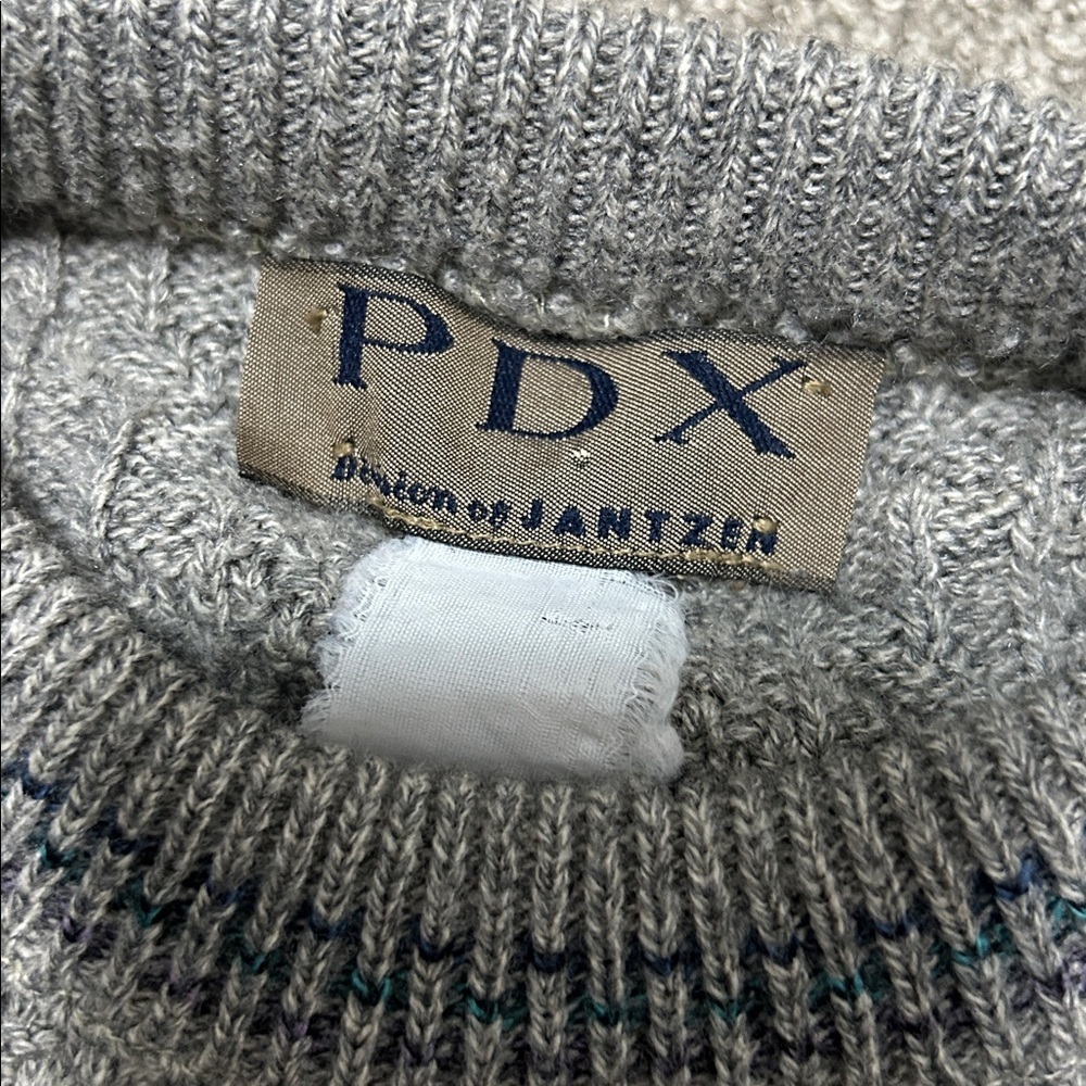 Vintage Knit Patterned PDX Sweater - Picture 2 of 5